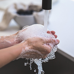 Washing hands